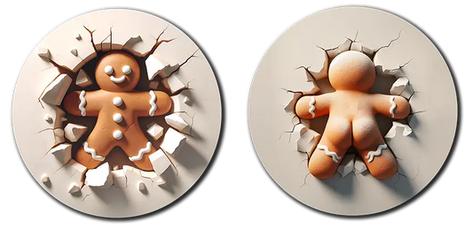 Gingerbread man (front & back)