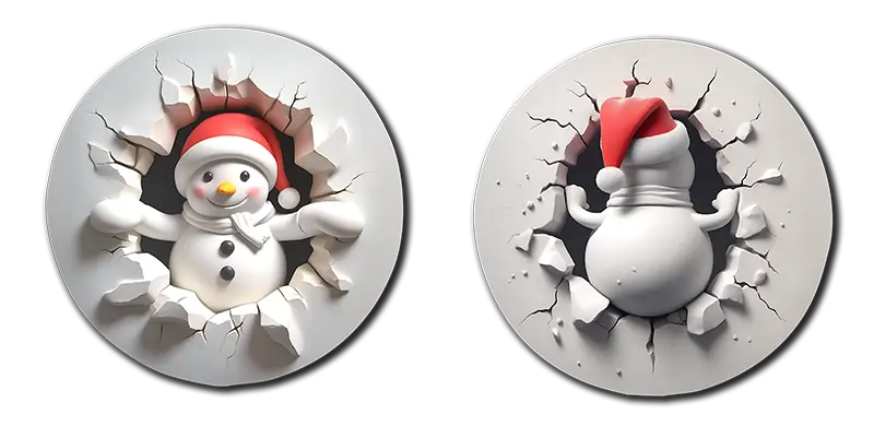 Snowman (front & back)