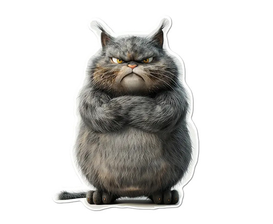 Fuzzy Fat Grumpy Cat