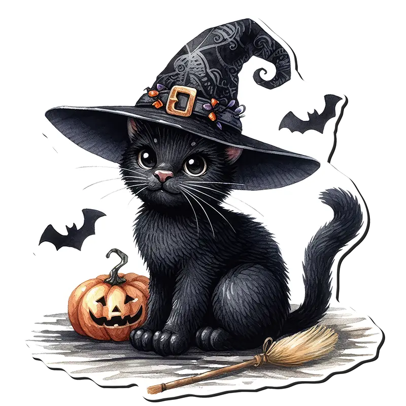 Witches Hat Black Cat