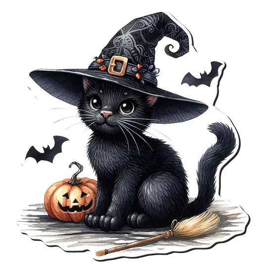 Witches Hat Black Cat