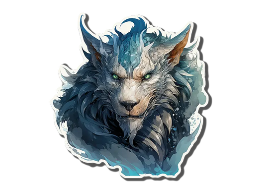 Blue Fantasy Wolf