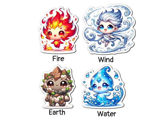 Chibi Elemental Characters