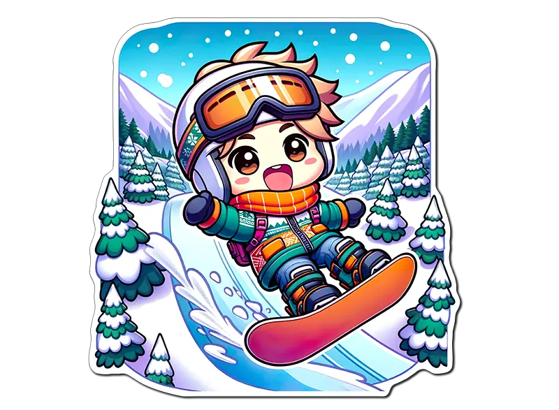 Cute Chibi Snowboarder