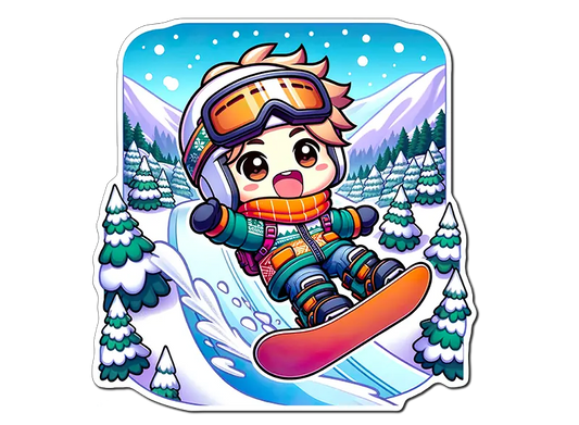 Cute Chibi Snowboarder