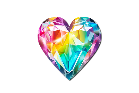 Crystal Rainbow Heart