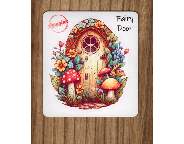 Fairy Door Floral Sticker