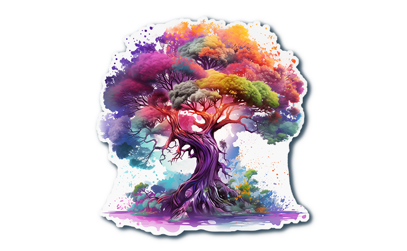 Pastel Rainbow Tree