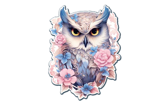 Owl with Flowers