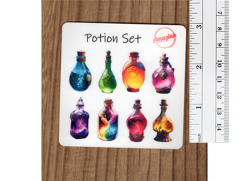 Colorful Potion Bottles Set