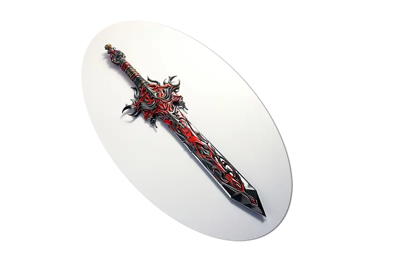 Red Inferno Sword – Amazink Graphics