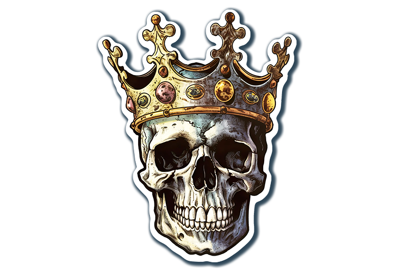 Skull with Gold Crown