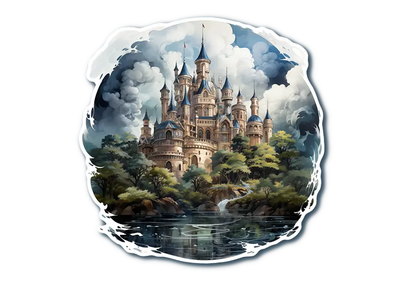 Storybook Castle by a Lake